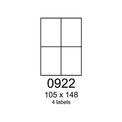 etikety RAYFILM 105x148 matné biele polyesterové laser R05020922F (1.000 list./A4) (R0502.0922F)