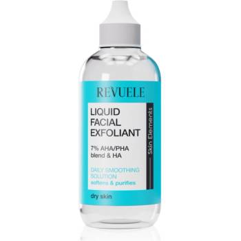 Revuele Liquid Facial Exfoliant 7% AHA/PHA blend + HA ексфолиращ и пилинг серум за суха кожа 125ml