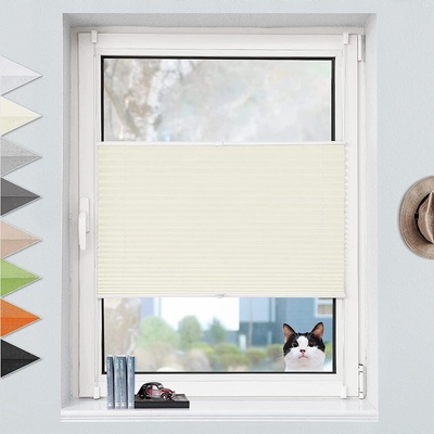 Grandekor Плисирана слънцезащитна полупрозрачна щора 100 х 60 см. , без необходимост от пробиване, бежова BZ60A100 Grandekor® 14519