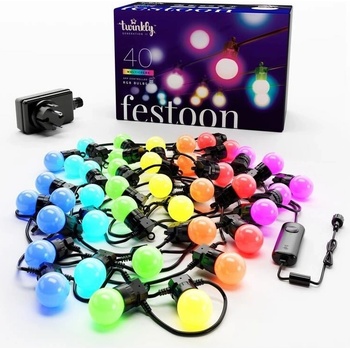 TWINKLY Festoon párty reťaz 40 LED RGB TWF040STP-BEU