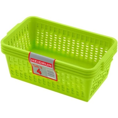 heidrun Plastový košík 25x14,5x10,5 cm 4ks mix farieb