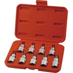 Extol Накрайник за битове 9бр, TORX, 1/2 "x55mm (T20-25-27-30-40-45-50-55-60), CrV/S2