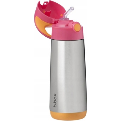 b.box Termoska na pití s brčkem 500 ml Strawberry Shake