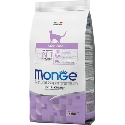 Monge Natural Superpremium Sterilised Rich Chicken 3 x 1,5 kg