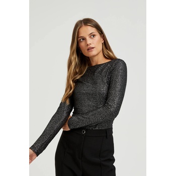 Moodo Черен лъскав топ с дълъг ръкав Moodo | Cheren | ЖЕНИ | XS