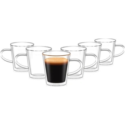 Siguro Hrnek z dvoustěnného skla Lungo 6 x 200 ml