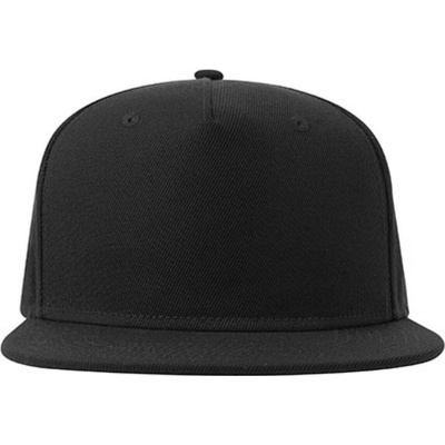 Atlantis Headwear Snap Five-S 5 panelová baseballová COT-33025600299 Černá