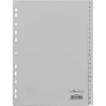 DURABLE Регистър durable пластмаса с печат a/4 a-z 24 части сив 650810 (650810)