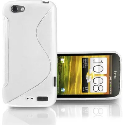 HTC One V S-Line Силиконов Калъф Бял + Протектор