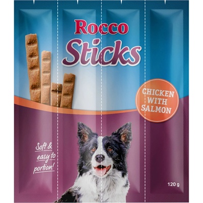 Rocco Sticks kuřecí a losos 12 kusů 120 g