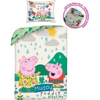Halantex Obliečky Peppa Pig playtime Bavlna 140x200 70x90