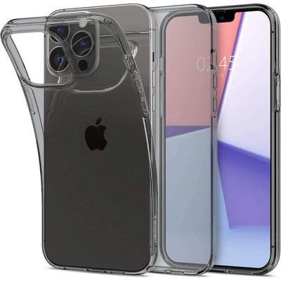 Spigen Crystal Flex Case - тънък качествен силиконов (TPU) калъф за iPhone 13 Pro Max (сив)