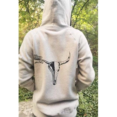 Burgtec Суитшърт invert bike and skull grey hoody