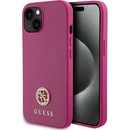 Guess PU 4G Strass Metal Logo iPhone 15 ružové