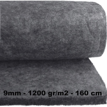 Technický filc 9 mm barva šedá, šířka 160 cm