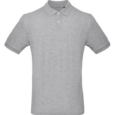 B&C Inspire Polo men pánske piqué polo tričko sivé heather