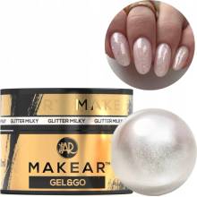 Makear GG20 Gel Go stavební gel bez řezání Glitter Milky 50ml