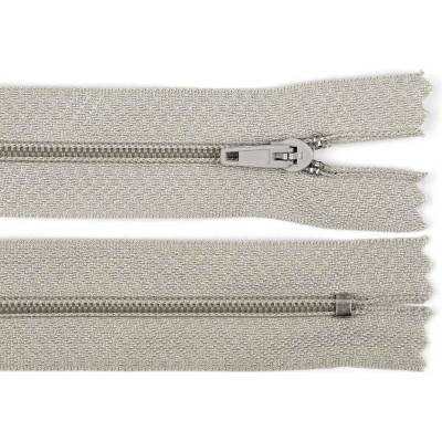 Pro Háčkování Spirálový zip pinlock No 3 délka 20 cm šedobéžový