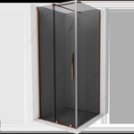 Mexen Velar плъзгаща се душ кабина 110 x 110 см, графит, розово злато - 871-110-110-41-60 (871-110-110-41-60)