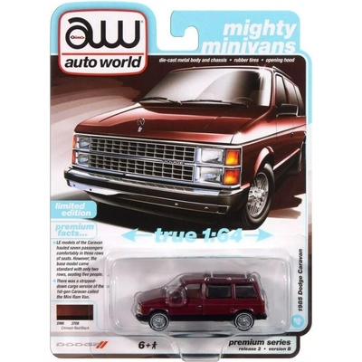 AUTO WORLD Dodge Caravan červený 1985 1:64
