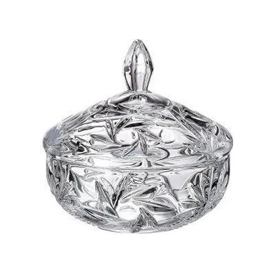 Bohemia Crystal Dóza s víčkem Nova Pinwheel 150mm