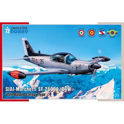 Special Hobby Plastikový model letadla SIAI-Marchetti SF-260EA/D/W ‘ Late Bulged Canopy Type’ 1:72