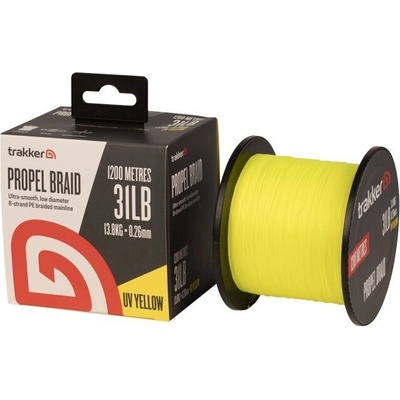 Trakker Kmeňová Pletená Šnúra Propel Braid 1200 m 0,26 mm 31 lb UV Yellow
