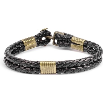 Image 1 of Base Мъжка кожена гривна - Черна 20230901025 (406176_Черно)