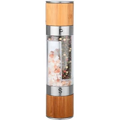 Двойна мелничка за сол и пипер Estia - Bamboo Essentials, 5.2 x 5.2 x 22 cm (01-20293)
