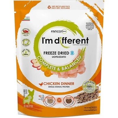 I´M DIFFERENT Chicken DINNER mrazom sušené raw krmivo s kuraťom 156 g