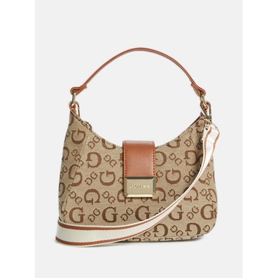 Guess dámská kabelka crossbody Whitney logová hnědá