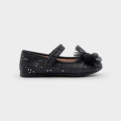 Mayoral Официални обувки с каишка в черен цвят с блясък за момиче Mayoral