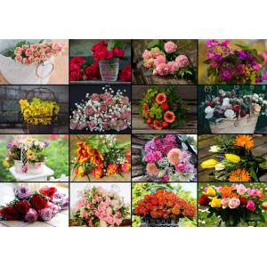 Grafika Art Puzzle - Puzzle Collage Flowers II - 1 500 piese