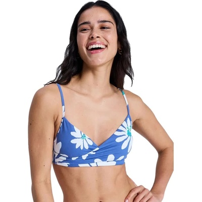 Roxy Essentials PT Wrap Bralette bikini top - Blue (Dutch Blue Flower Soul)