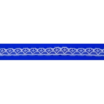Silonové čipka - biela - šířka 1 cm