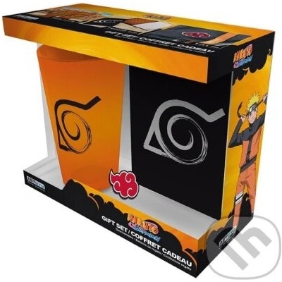 ABYstyle Dárková Naruto Shippuden sklenice zápisník odznak 400 ml