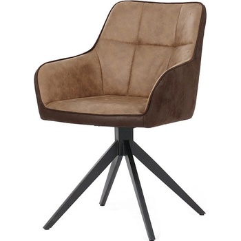 ЕВРОМАР Трапезен стол К-346 камел / кафяво / черно