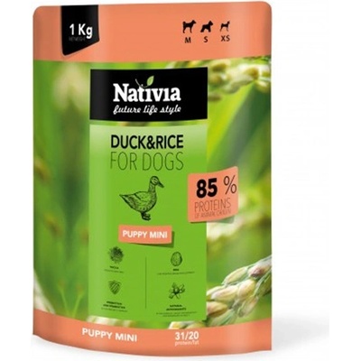 Nativia Dog Puppy Mini Duck&Rice 1 kg