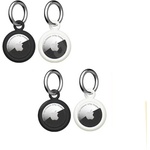 Urban Armor Gear Комплект от 4 броя силиконови ключодържателя за Apple AirTag - Urban Armor Gear AirTag Dot Keychain 4 Pack (бял-черен) (16320VM14035)