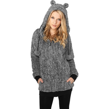 Urban Classics Дамски суичър в черно Urban Classics Ladies Melange Teddy Zip HoodyUB-TB616-00050 - Черно, размер XS