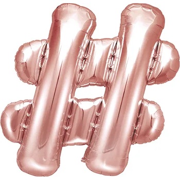 Image 1 of PartyDeco Балон от фолио Mini - Символ # 35 см розово златен