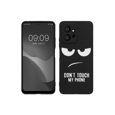 kwmobile Калъф с дизайн don't touch my phone за Xiaomi Redmi Note 12 (4G) - черен