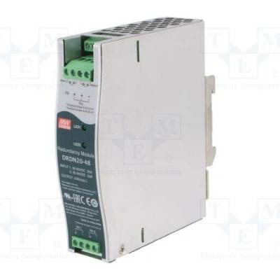 MEAN WELL DRDN20-48 Redundantní modul; na lištu DIN; 48VDC; 20A; 36÷60VDC; -40÷80°C