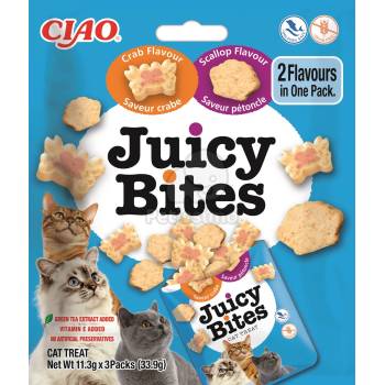 INABA Cat Juicy Bites - скариди и мида 3 x 11, 3 г