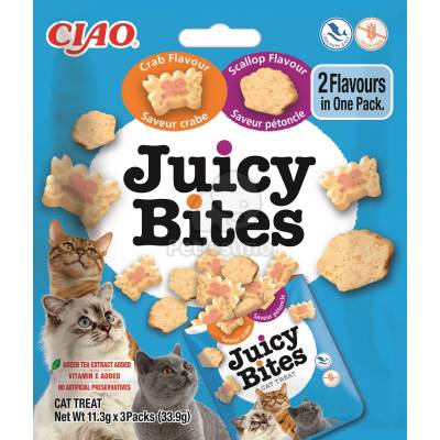 INABA Cat Juicy Bites - скариди и мида 3 x 11, 3 г