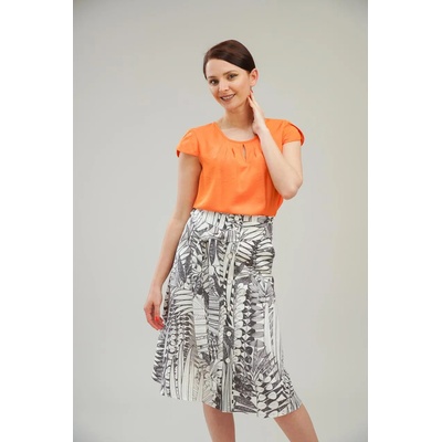 Radek's collection Дамска пола от лен с цветна щампа 52108-115