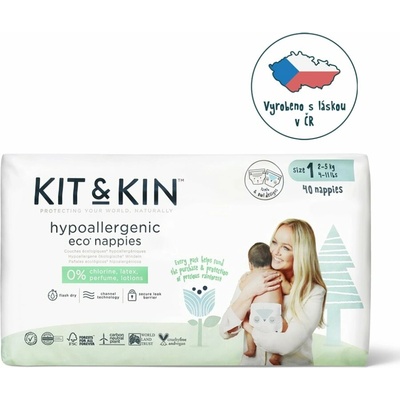 Kit & Kin Eko plienky 1 2-5 kg 38 ks