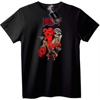 NOONEBRAND Тениска Hellboy с череп - S, Black