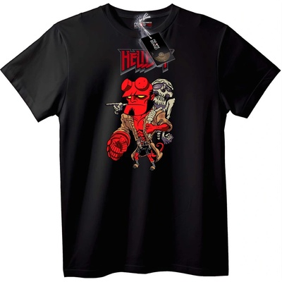 NOONEBRAND Тениска Hellboy с череп - S, Black