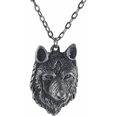 Leather & steel fashion колие viking wolf head classic pendant - lsf4 92